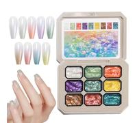 Pat Gel Polysh - Palmadita Gel | Gradient Colour Angel, 9 Coloured Polish Palette Accessories