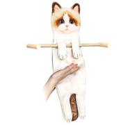 PAT JUUMG Funny Cat Hand Towels for Bathroom, Decorative Hanging Kitchen Towel,Super Absorbent Soft, Cat Gifts for Cat Lovers Gifts For Women/New Home Gifts(Ragdoll Cat)