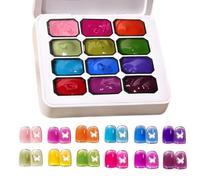 Pat Nail Gel | 12 Colors Blush Effect Gradient | Palette Pat Nails Gel | for Enthusiasts Beginners Amateurs Women Girls