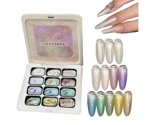 Pat Paint Nail Palette 12-Color Manicure Art Design Supplies | Nail Gradient Painting Gel for Women Wife Mom Home, Beauty Salon, Travel, Vacation, Parties