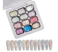 Pat Pat Gel, 12-Color Professional Gradient Long Lasting, Led Curing Sponge Gel Nail, for Home Party Wedding Birthday Holiday Women Girls Beginners Artists