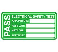 Pat Safety Test Sticker,500pcs 1x2 Pat Testing Sticker Pass with 50pcs Failed