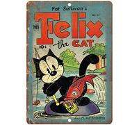 Pat Sullivan's Felix The Cat Toby Press Metal Wall Art Tin Signs Warning Animal Funny Restaurant Bar Band Newly Married Birthday Party Christmas