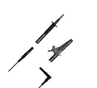 PAT TESTER EARTH BOND LEAD TEST CABLE - SUITABLE FOR SEAWARD PRIMETEST 50, 100, 250, 250+, 300 & 350 MODELS - 4MM BLACK PLUG TO PROBE/CROC CLIP