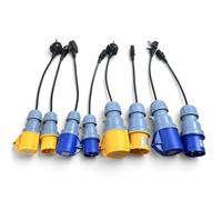 PAT Testing Adaptor Kit 8 Piece - 16A & 32A 110V/230V Industrial Plug & Socket Test Leads + IEC Adaptors - Electrical Safety Testing Kit