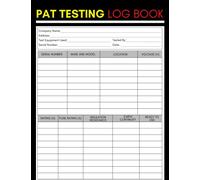 Pat Testing Log Book: Cute Portable Appliance Testing Workbook for Inspection and Testing of Electrical Equipment