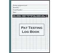 Pat Testing Log Book: Portable Appliance Testing Register - Appliance Register - Electrical Appliances Safety Certificate - Testing of Electrical Equipment