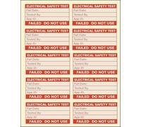 PAT Testing Stickers, 100 Fail Labels for Portable Appliance Testing, PAT Test Labels for Safety Checks. 50 x 25mm. EJI Labels (RED - Fail, 100 Pack)