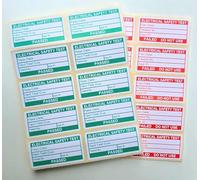 PAT Testing Stickers. 600 Pass / 60 Fail. Portable Appliance Test Stickers. 50 x 25mm Red & Green PAT test labels. EJI Labels