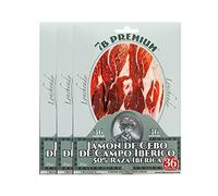 Pata Negra iberico Ham | Made From Grain Fed 50% Iberico Pigs | Jamon iberico Cebo de Campo | 7 BELLOTAS Guijuelo (Sliced 3 X 80 gr.)