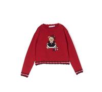 Patachou patterned intarsia-knit jumper - Red 8