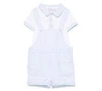 Patachou piqué-weave romper - Blue 0-1