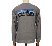 Patagonia - L/S P-6 Logo Responsibili-Tee - Longsleeve size S, grey