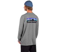 Patagonia - P-6 Logo Responsibili-Tee L/S Gravel Heather - XL - Tee-Shirt