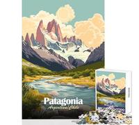 Patagonia Argentina Chile Landscape Art 1000 Piece Jigsaws for Adults Puzzle Stimulate Active Brain And Mind Gentle Relaxing Fun Activity (50x75cm)