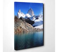 Patagonia Argentina Glacier Landscape Canvas Print | Gallery Wrapped 30mm Frame Wall Art | 30x20 inches | Ready to Hang | Modern Landscape Picture | Living Room Bedroom Lounge Office
