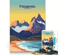 Patagonia Argentina Landscape 1000 Piece Jigsaw Puzzles for Adults Jigsaw Enhance Memory Gentle Leisure Firm Cut (50x75cm)