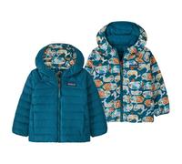 Patagonia - Baby Reversible Down Sweater Hoody - Down jacket size 3-6 Months, blue