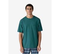 Patagonia Boardshort Logo Pocket Responsibili-Tee Short Sleeve T-shirt Dark Turquoise Blue - M