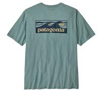 Patagonia Boardshort Logo Pocket Responsibili-Tee Short Sleeve T-Shirt Turquoise Green - L