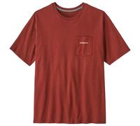 Patagonia - Boardshort Logo Pocket Responsibili-Tee - T-shirt size M, red