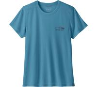 Patagonia - Breathable and lightweight trail running T-shirt - W's Cap Cool Trail Shirt Stratapeaks Shore Blue for Women in Recycled Polyester - Size L Blue L