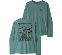 Patagonia - Breathable long-sleeved hiking T-shirt - M's L/S Cap Cool Daily Shirt Cloud Crag Blue Sage Light X-Dye for Men in Recycled Polyester - Size M Blue M
