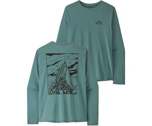 Patagonia - Breathable long-sleeved hiking T-shirt - M's L/S Cap Cool Daily Shirt Cloud Crag Blue Sage Light X-Dye for Men in Recycled Polyester - Size M Blue M