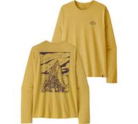 Patagonia - Breathable long-sleeved hiking T-shirt - M's L/S Cap Cool Daily Shirt Cloud Crag Limestone Yellow Light X-Dye for Men in Recycled Polyester - Size L Yellow L