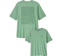 Patagonia - Breathable T-shirt - M's Cap Cool Daily Graphic Shirt Strataspire: Ellwood Green X-Dye for Men in Wood - Size L Green