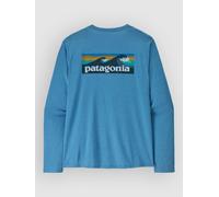 Patagonia - Long Sleeve Cap Cool Daily Boardshort Logo Shore Blue Light Shore Blue X Dye - M - Hiking tee-shirt