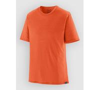 Patagonia - Technical and breathable merino wool hiking T-shirt - M's Cap Cool Merino Blend Shirt Coal Orange for Men in Recycled Polyester - Size S Orange S