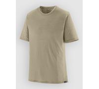 Patagonia - Technical and breathable merino wool hiking T-shirt - M's Cap Cool Merino Blend Shirt Weathered Stone for Men in Recycled Polyester - Size M - Beige Beige M