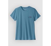 Patagonia - Breathable and lightweight trail running T-shirt - W's Cap Cool Trail Shirt Stratapeaks Shore Blue for Women in Recycled Polyester - Size M Blue M