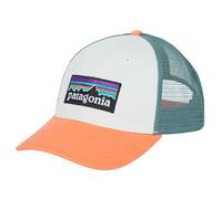 Patagonia P-6 Logo LoPro Trucker cap white orange green