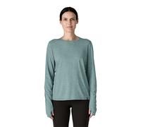 Patagonia Capilene Cool Sun Women's Top | UK M in Nouveau Green/Blue Sage