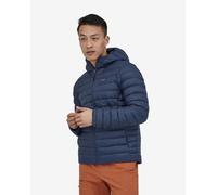 Patagonia Down Classic Logo Hooded Jacket Dark Blue - XS