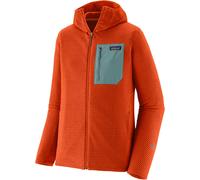 Patagonia - Embossed fleece with zip - M's R1 Air Full-Zip Hoody Coal Orange for Men in Recycled Polyester - Size XL Orange XL