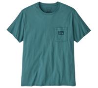 Patagonia - Flying Fish Tides Organic Pocket T-Shirt - T-shirt size XL, turquoise