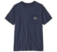 Patagonia - Flying Fish Tides Organic Pocket T-Shirt - T-shirt size XXL, blue