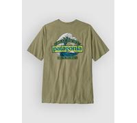 Patagonia - Great Waves Responsibili-Tee - T-shirt size S, olive