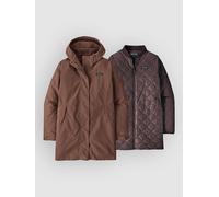 Patagonia - Parka 3 en 1 isolante et imperméable - W's Heyes Peak 3-in-1 Parka Berm Brown for Women in Nylon - Size M Brown M