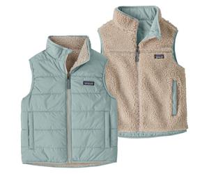 Patagonia - Kid's Reversible Ready Freddy Vest - Fleece vest size S, turquoise
