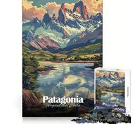 Patagonia Landscape Art Print 1000-piece Puzzle for Adults Intellectual Fun Peaceful Recreation Fine Cut Creative Gift size 38x26cm