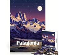 Patagonia Landscape at Night Jigsaw for Teenagers 1000 Pieces Logic Practice Serene Escape Clean Edges Lovely Gift size 38x26cm