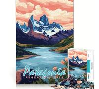 Patagonia Landscape Jigsaw Puzzle 1000 Piece for Adults Brain Challenge Toy Leisure Time Clear Cut Amazing Present (38x26cm)