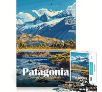 Patagonia Landscape Jigsaw Puzzle 1000 Piece for Teenagers Mind Skill Toy Peaceful Fun Design Assembly Unique Gift (38x52cm)