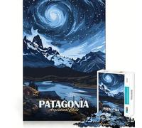 Patagonia Landscape with Mountains And Sky Hard Jigsaw Puzzle for Adults 1000 Pieces Smart Game Home Enjoy Image Assembly Festive Gift (38x52cm)