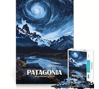 Patagonia Landscape with Mountains And Sky Jigsaw Puzzle 1000 Piece for Adults Logic Boost Toy Together Fun Premium Edge Stylish Gift (38x26cm)