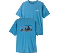 Patagonia - Lightweight, breathable hiking T-shirt - M's Cap Cool Daily Shirt '73 Skyline Shore Blue Light X-Dye for Men in Recycled Polyester - Size M Blue M